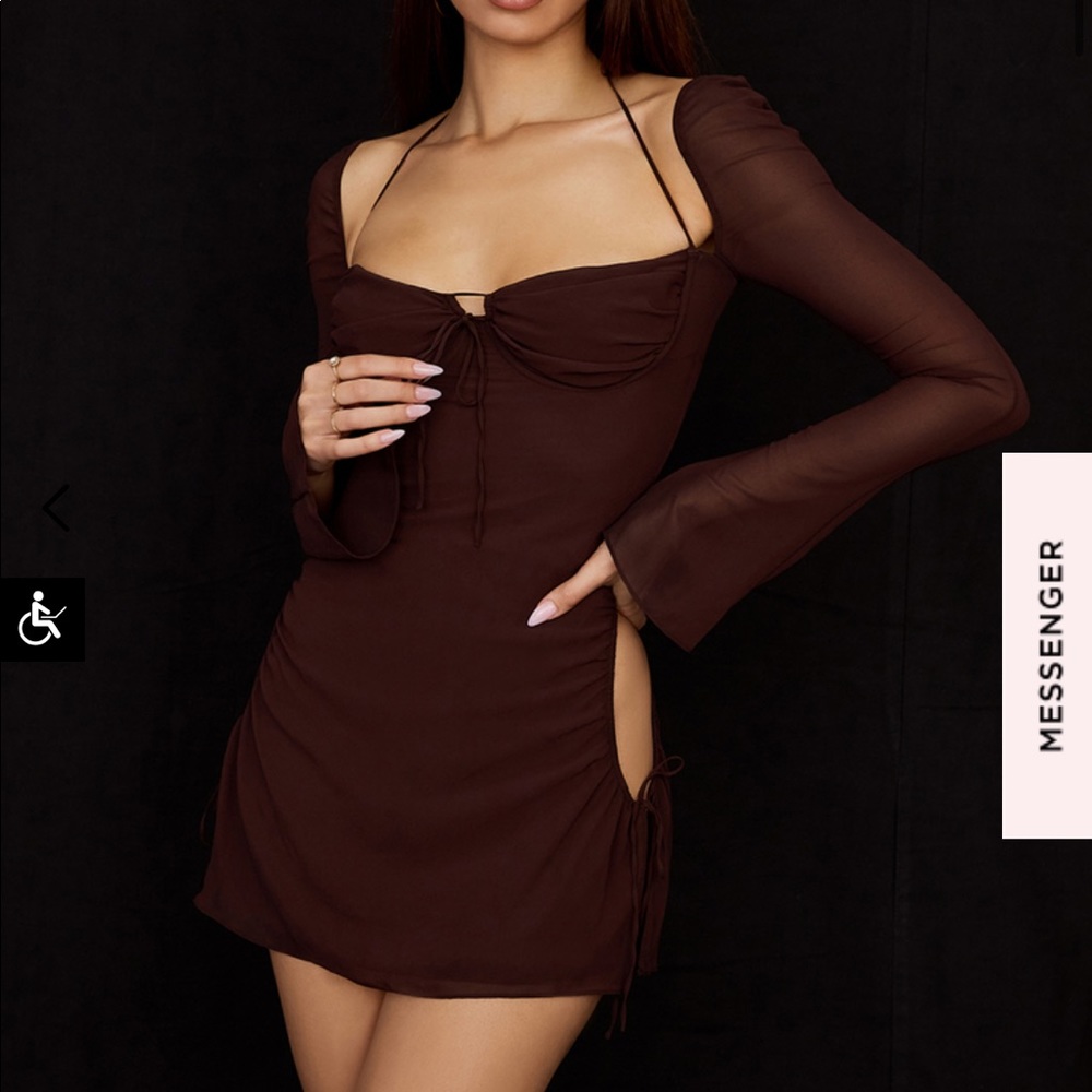House of CB Baby dress in chocolate